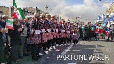 Lorestan local music performance in the 22 Bahman march