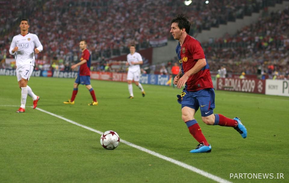 مسی در سال 2009 در برابر منچستریونایتد در فرم پر شوری قرار داشت و رقیب رونالدو دیدگاه فوق العاده ای داشت
