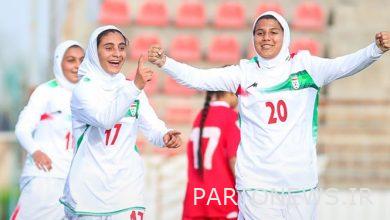 Iranian girls scored goals against Tajikistan