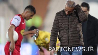 Golmohammadi's reaction to the last-minute loss against Sepahan+images