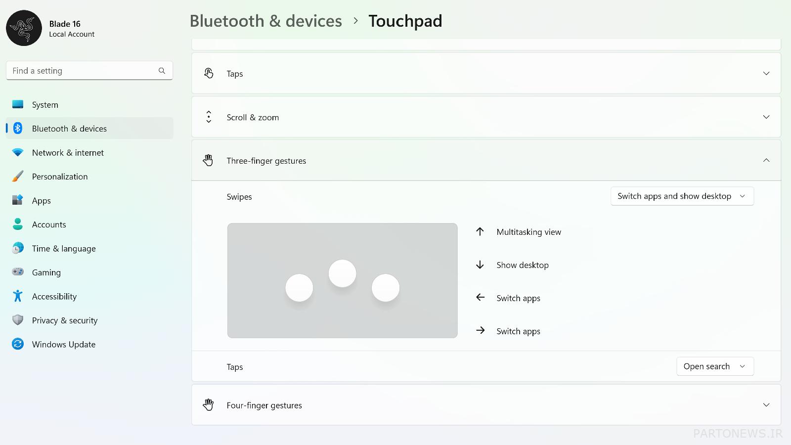 چگونه پد لمسی خود را در ویندوز 11 شخصی سازی کنیم
