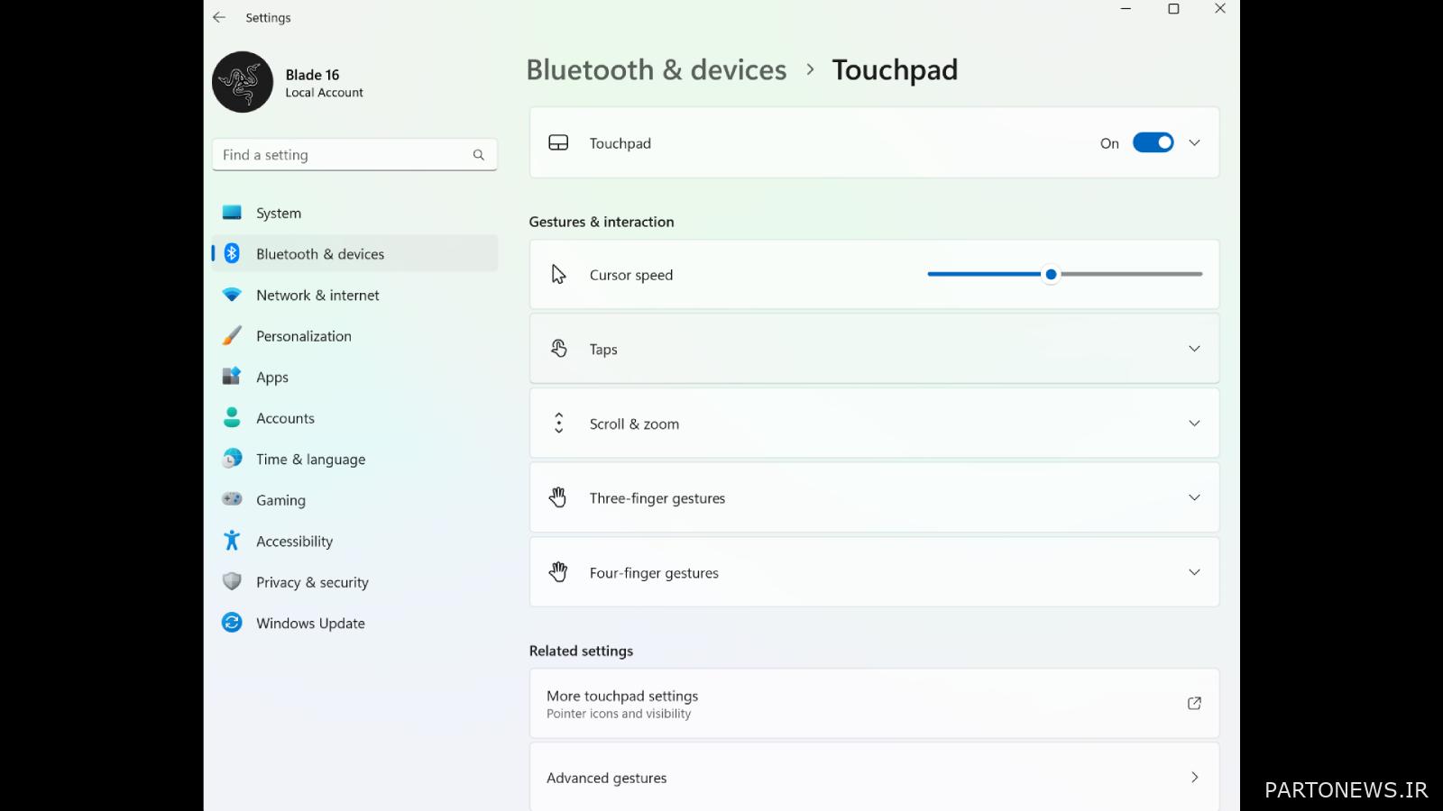 چگونه پد لمسی خود را در ویندوز 11 شخصی سازی کنیم