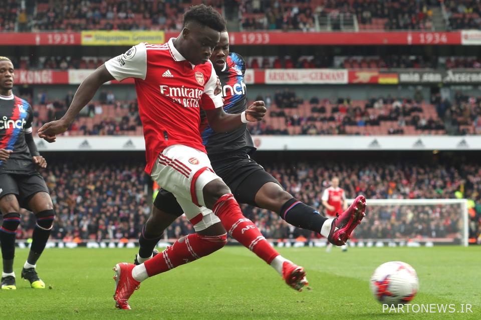 ساکا وینگر توپچی ها برای اولین بار از دسامبر 2021 از ترکیب کنار گذاشته شد.