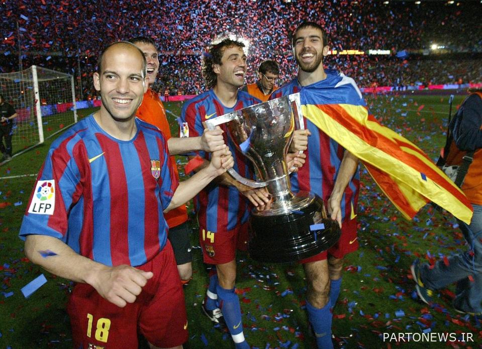 اولگوئر هنگام جشن گرفتن قهرمانی، خود را در پرچم کاتالونیا می پوشاند.