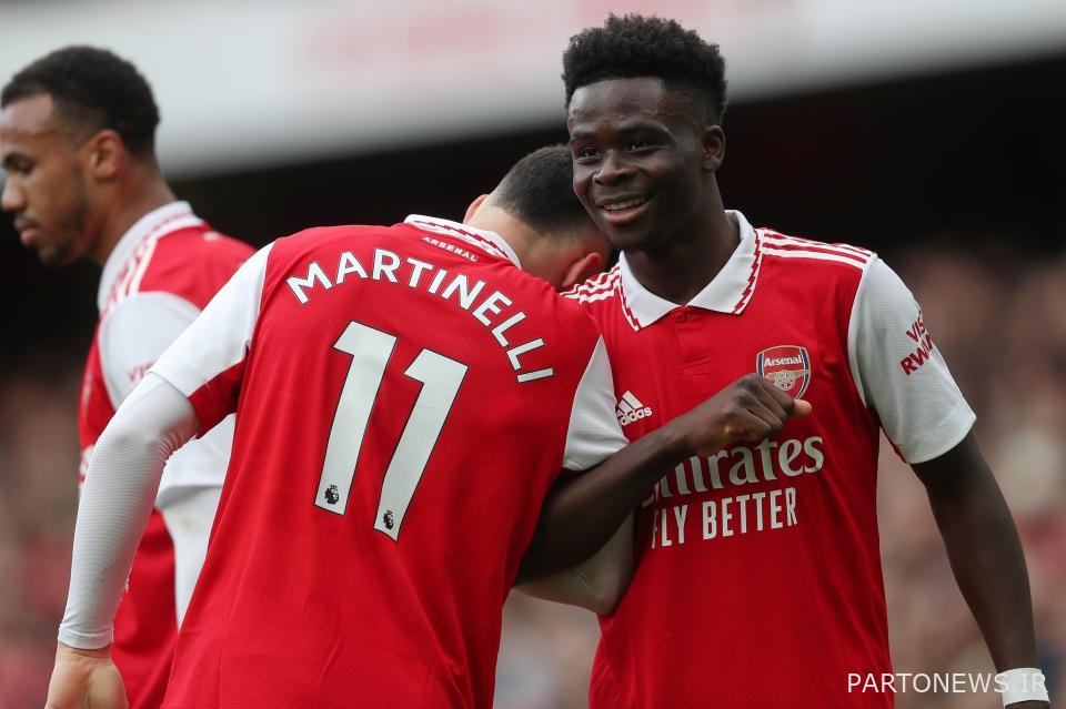 غیبت ساکا در این تیم به دلیل بیماری اوست