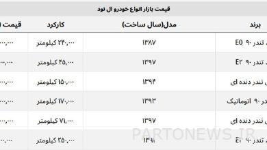 ال ۹۰ دست دوم چند؟ + جدول قیمت