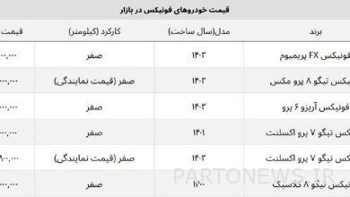 سقوط آزاد قیمت خودروهای فونیکس / تیگو ۸ پرو ۳۳۰ میلیون ارزان شد
