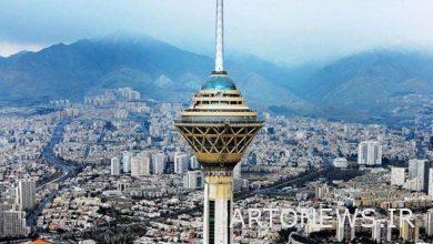 The arrival of a new rainfall system with strong winds in Tehran