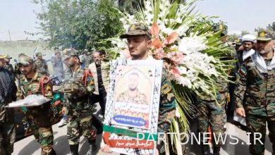 The burial of the body of the martyred officer of the special unit + film