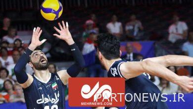 Interesting rally of Iran-USA volleyball match