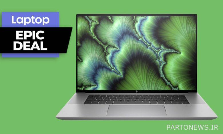 HP ZBook Studio G9 against green background