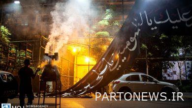 The biggest Hosseini mourning flag of the country was raised in the capital
