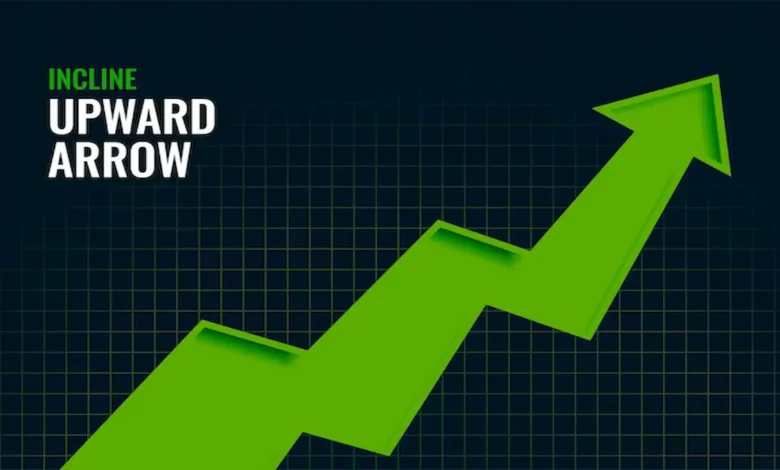 business incline growth upward arrow trend background design 1017 27101