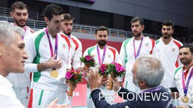 Asian games  The presence of Shahid Hajji's father at the volleyball medal ceremony + photos