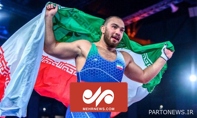 Honorary round of Amir Hossein Zare with the colorful flag of our country - Mehr News Agency |  Iran and world's news