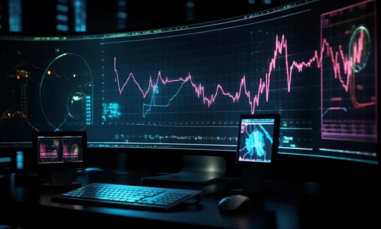 glowing blue pulse trace analyzing healthcare data generated by ai