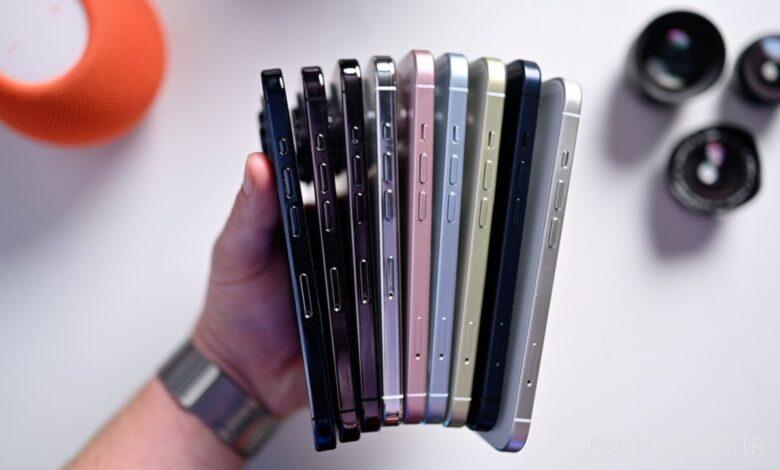 The images of the mockup of the iPhone 15 series show its color options