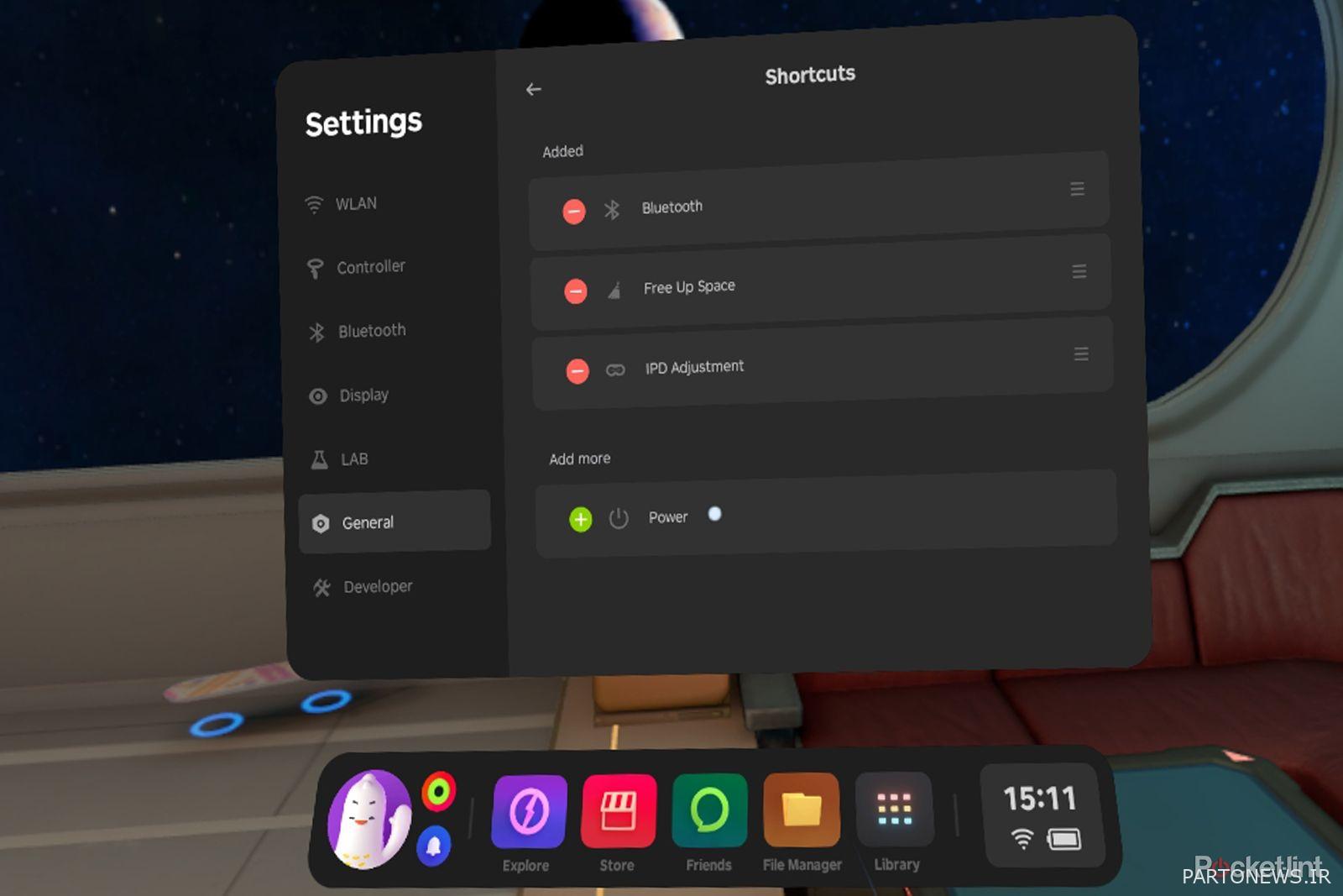 تنظیمات سریع Pico 4
