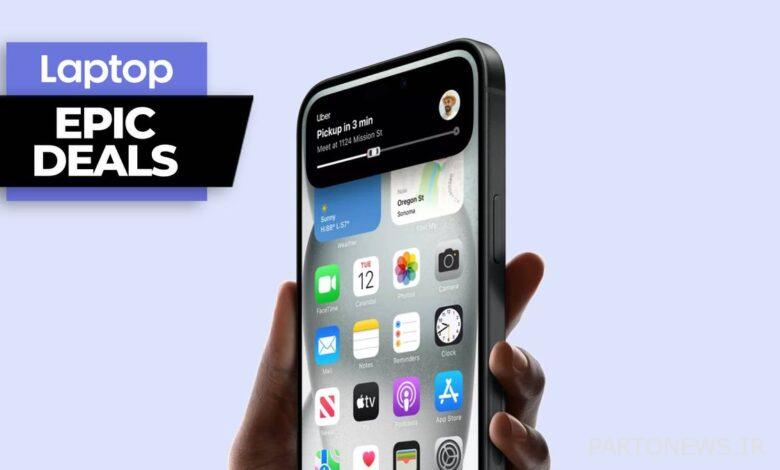Best iPhone 15 deals, iPhone 15 in hand against a blue background