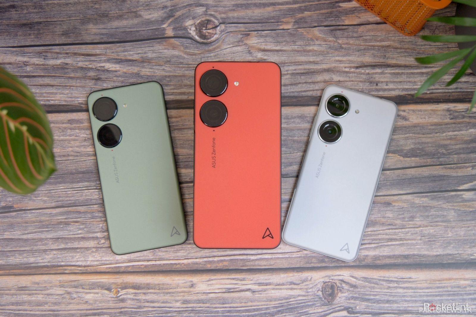 Zenfone 10 سه رنگ از بالا به پایین