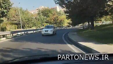 حرکت دیوانه‌وار یک راننده در اتوبان همت تهران! + فیلم