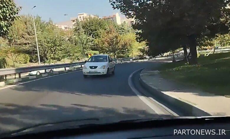 حرکت دیوانه‌وار یک راننده در اتوبان همت تهران! + فیلم