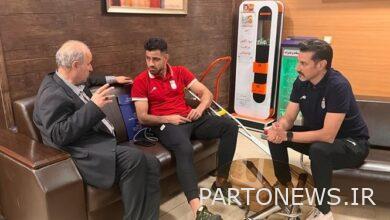 زيارة رئيس الاتحاد لمدافع المنتخب الوطني