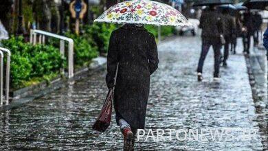 The rainy system will enter the country tomorrow from the west