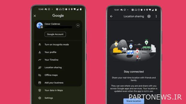 Sharing live location of Android audience