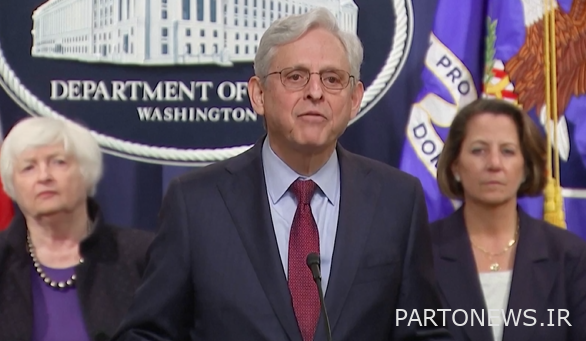 مریک گارلند، دادستان کل ایالات متحده در جریان اعلام کیفرخواست. (DoJ)