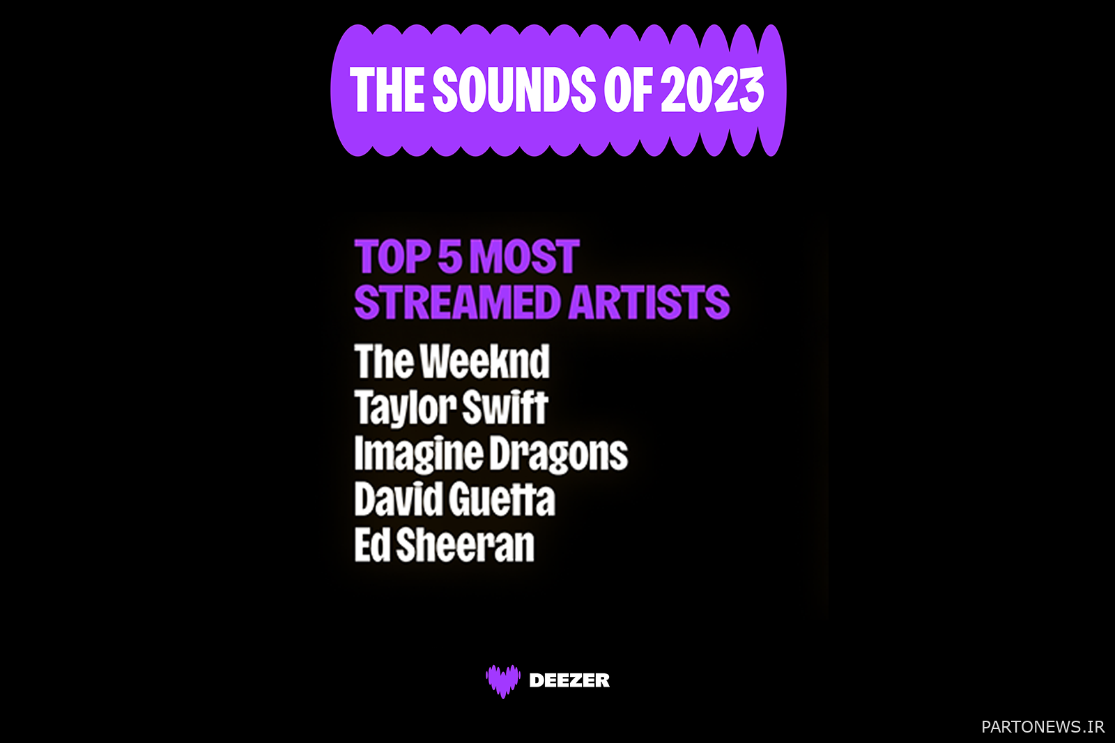 من deezer year هنرمندان بیشترین پخش شده