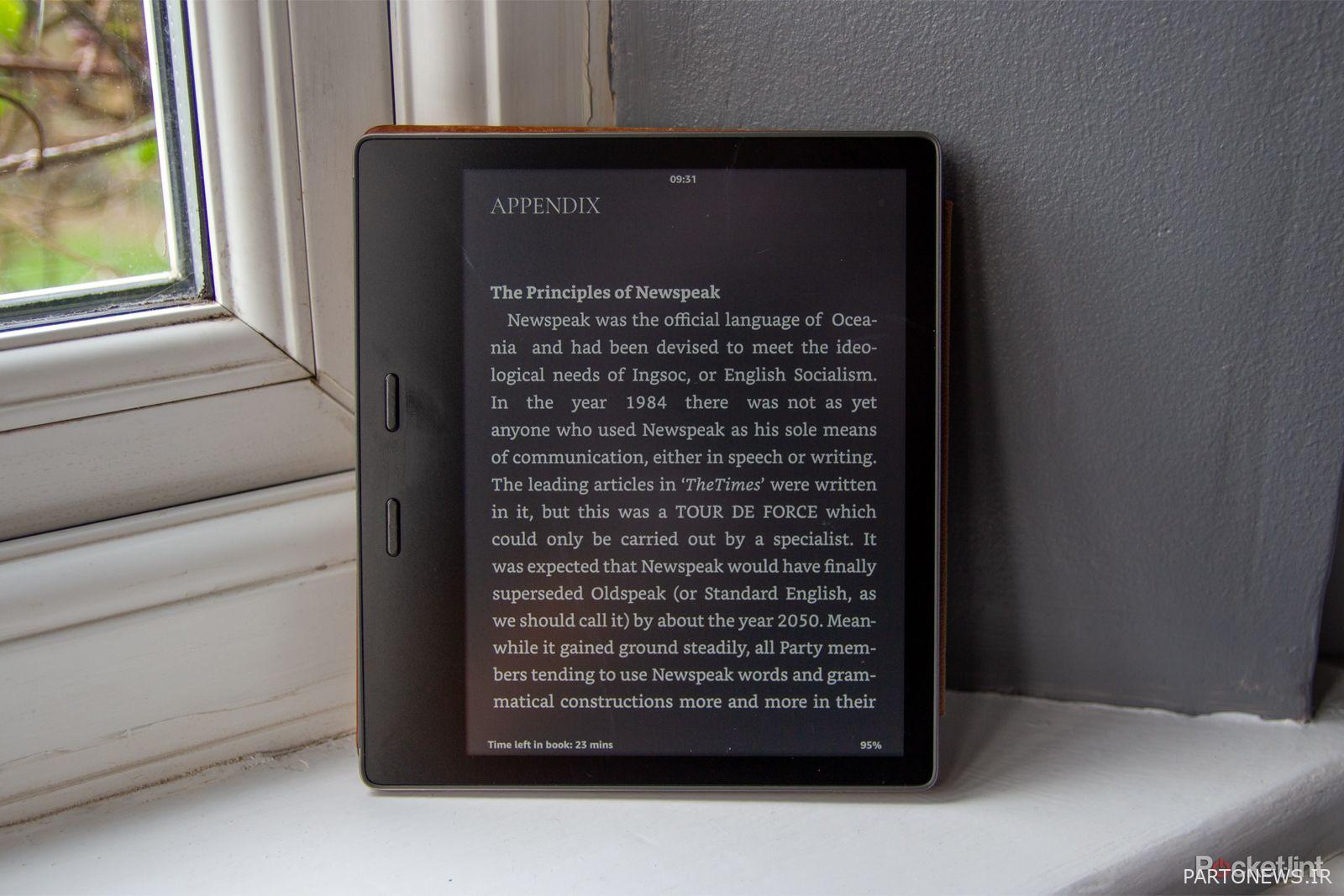نحوه روشن کردن عکس حالت تاریک Kindle 2