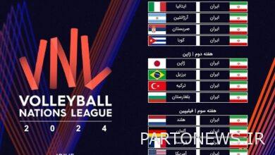 Iran's volleyball men's opponents in the League of Nations have been determined - Mehr news agency  Iran and world's news