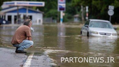 تصویری عجیب از طوفان سیل در فلوریدا