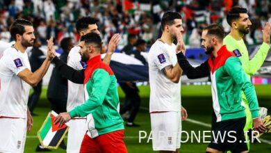 Margins of Iran and Palestine game  The slogan of the fans against Israel and the special record of 2 national team players