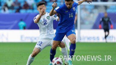 فوز أوزبكستان في الشوط الأول من المباراة أمام تايلاند