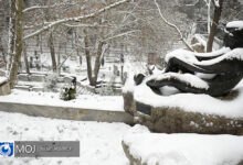 Snow and wind on the way to Tehran