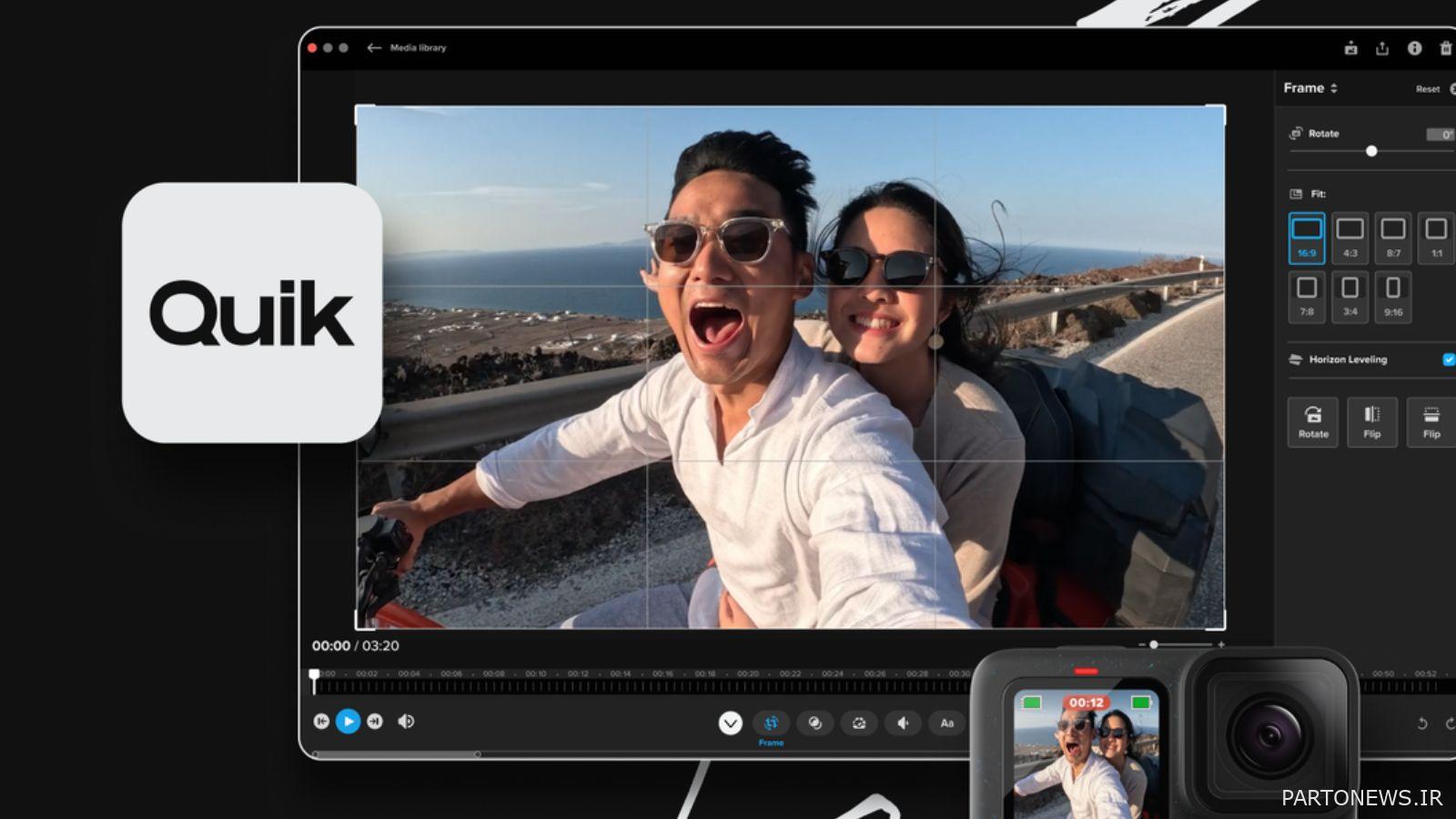 ویرایشگر ویدیوی Quik GoPro