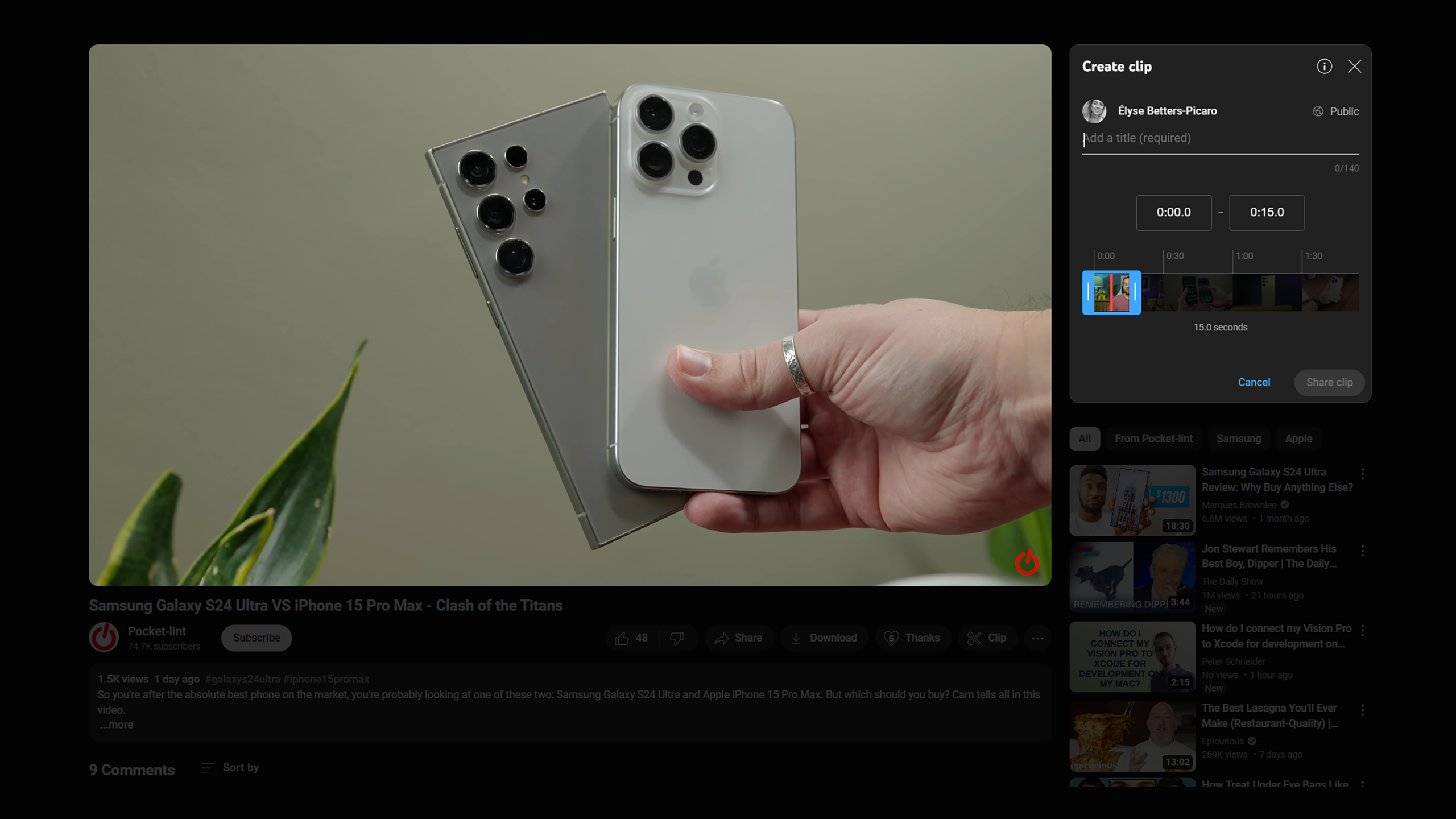 کلیپ های یوتیوب