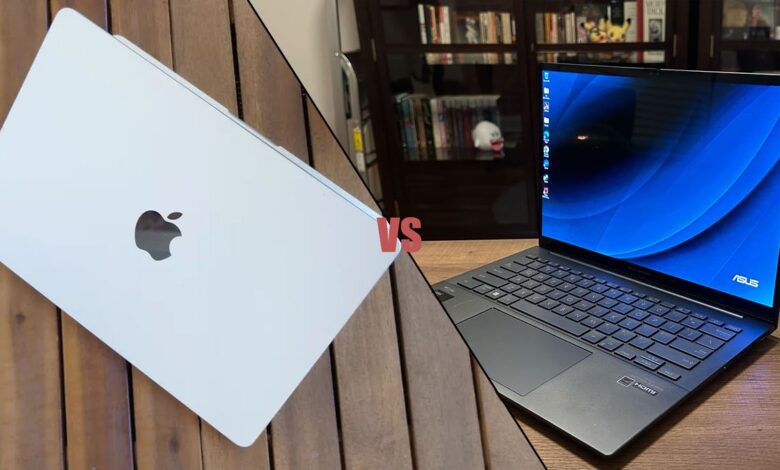 Apple Macbook Air 13 M3 vs Asus Zenbook 14 OLED Q425M