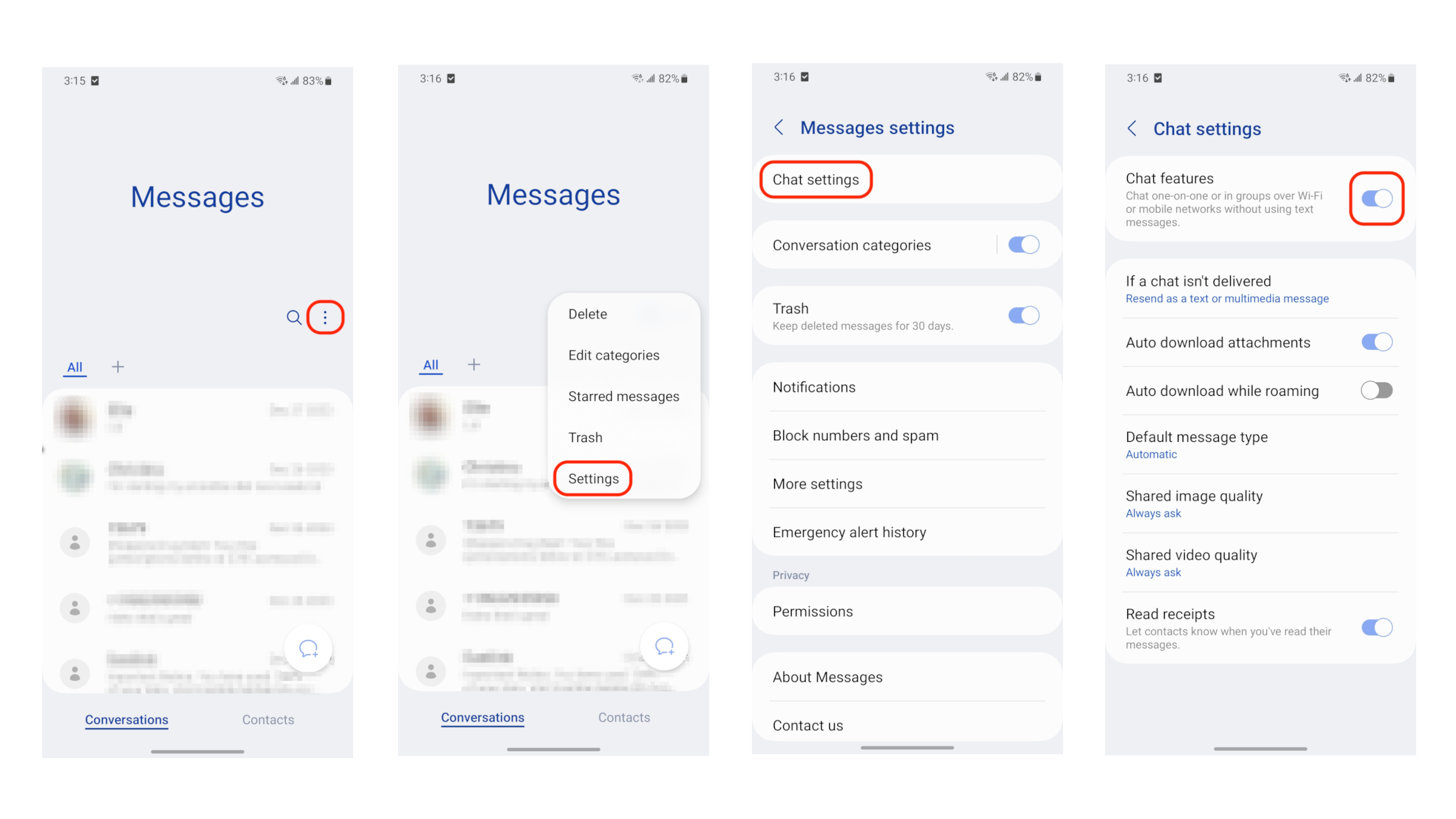 مراحل Galaxy RCS