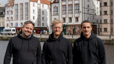Wordsmith founders: Robbie Falkenthal (left), Ross McNairn (middle), Volodymyr Giginiak (right)