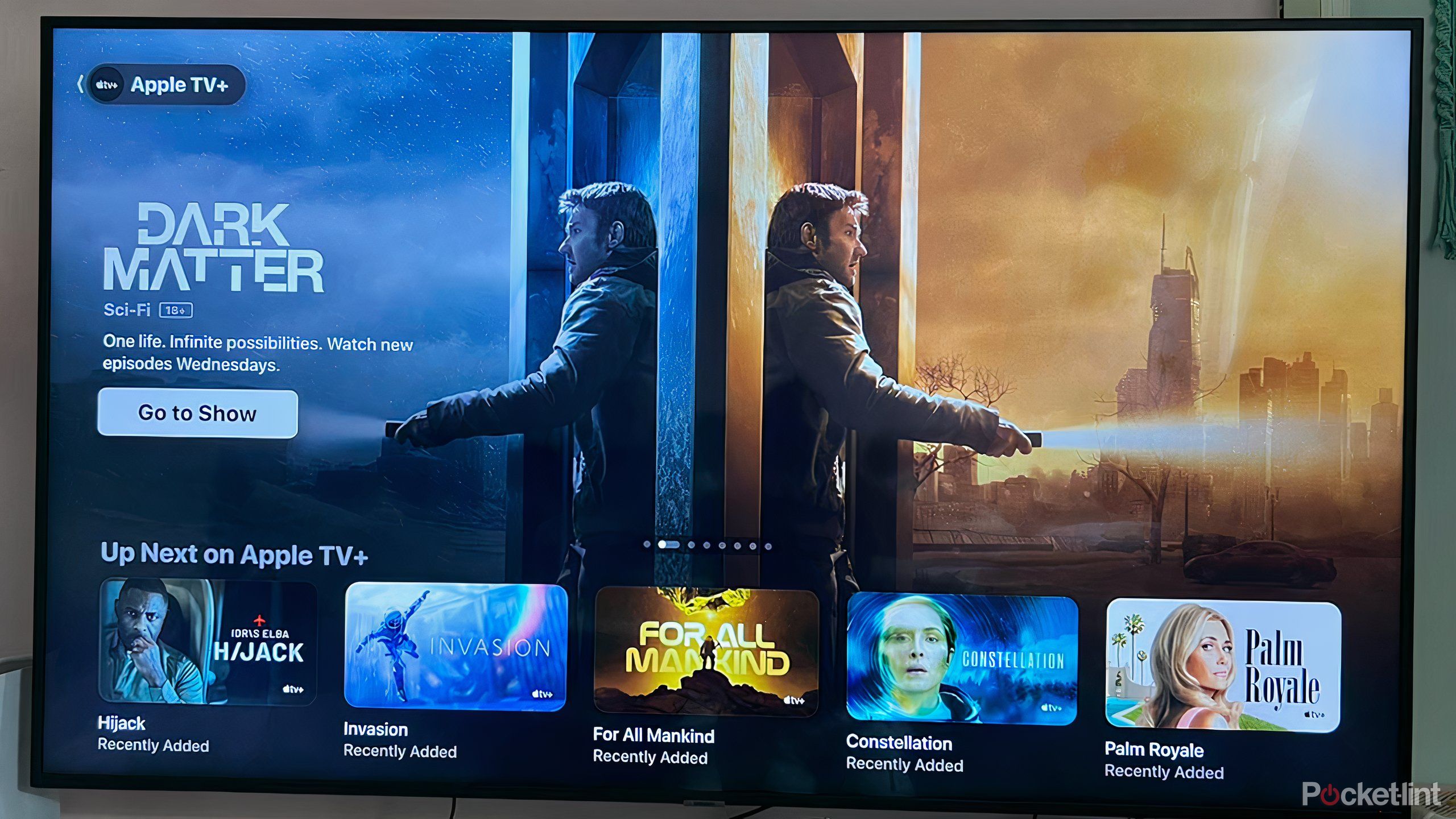 Apple TV Plus در حال نمایش پیش نمایش Dark Matter در تلویزیون سامسونگ