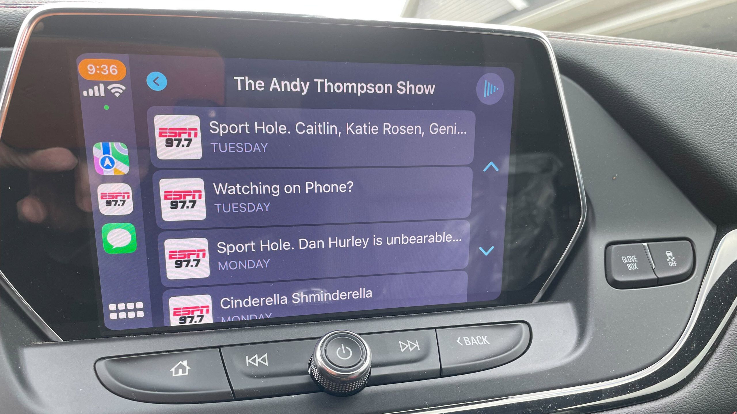 برنامه رادیویی ESPN در CarPlay