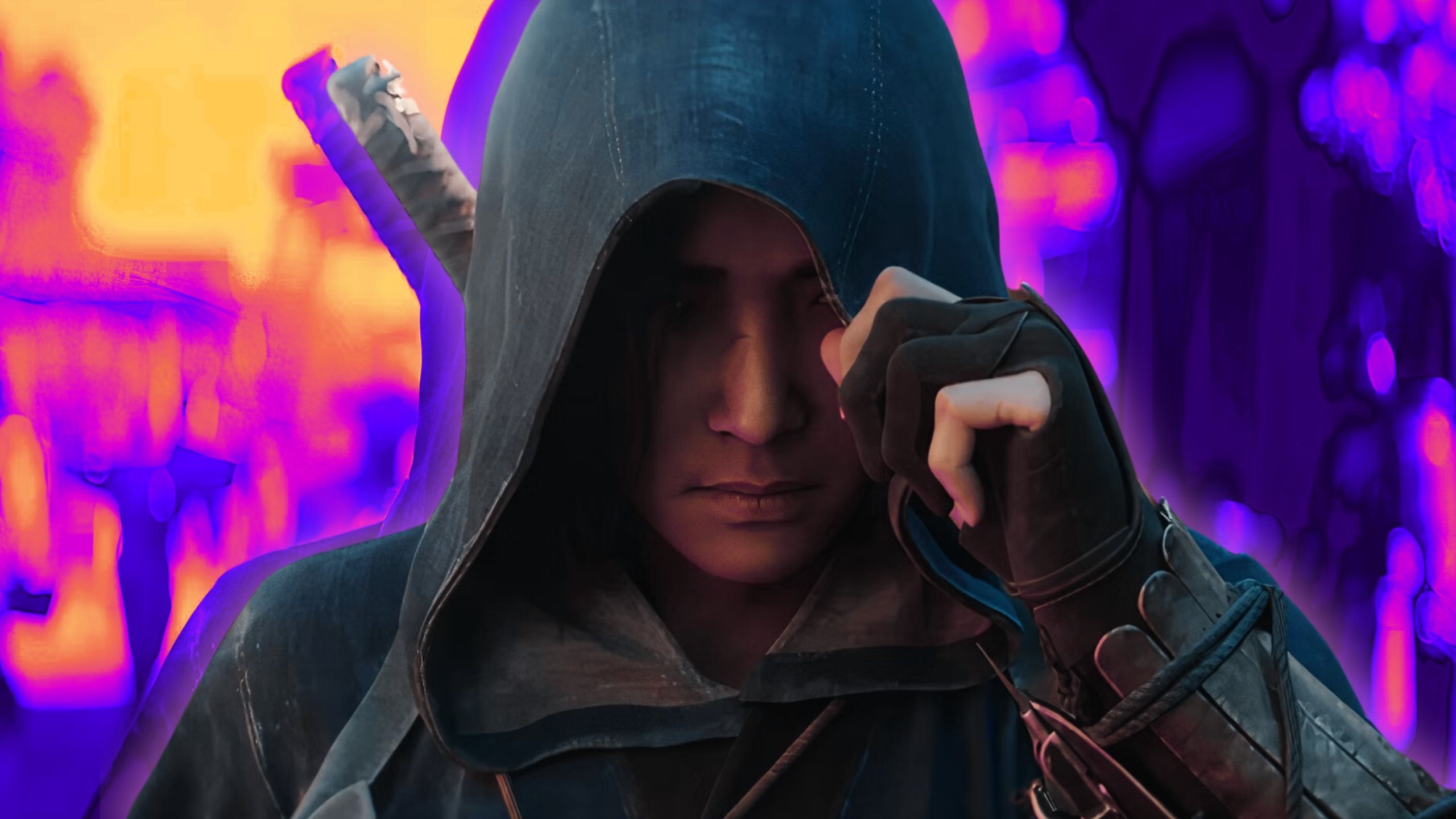 Assassin's Creed Shadows قاتل با کاپوت چهره آنها را پنهان کرده است.
