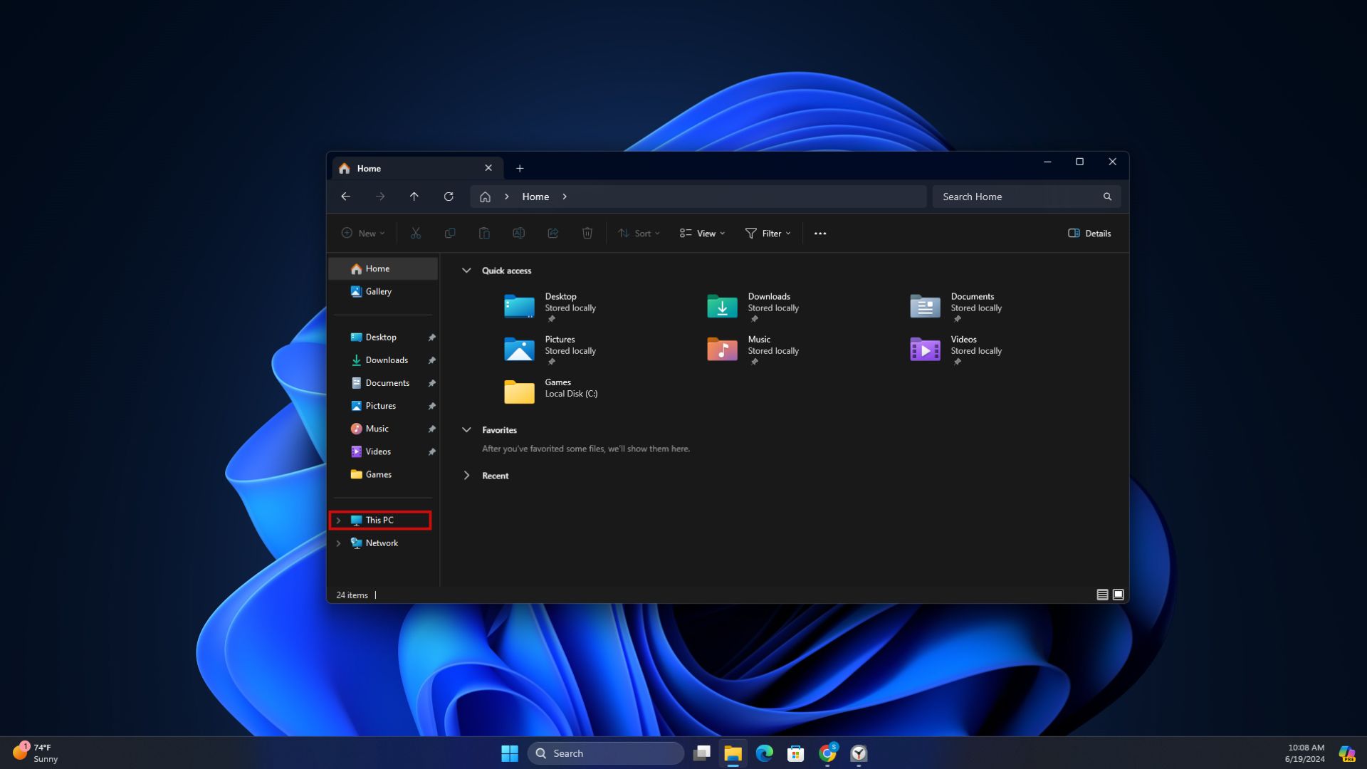 پیدا کردن این تب کامپیوتر در فایل اکسپلورر