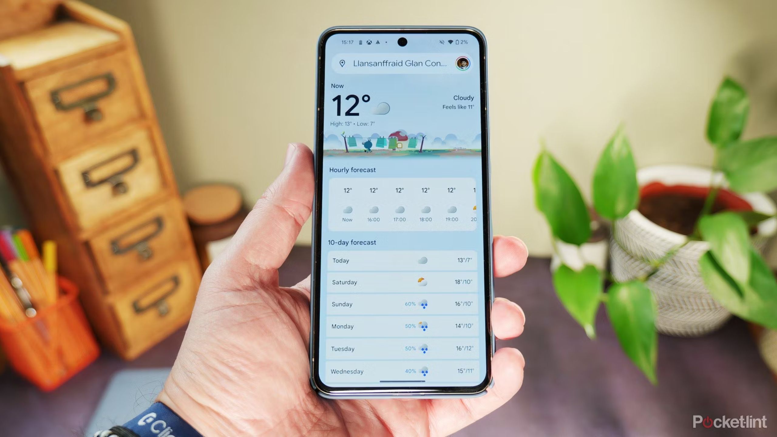 Google Weather در پیکسل 8 پرو
