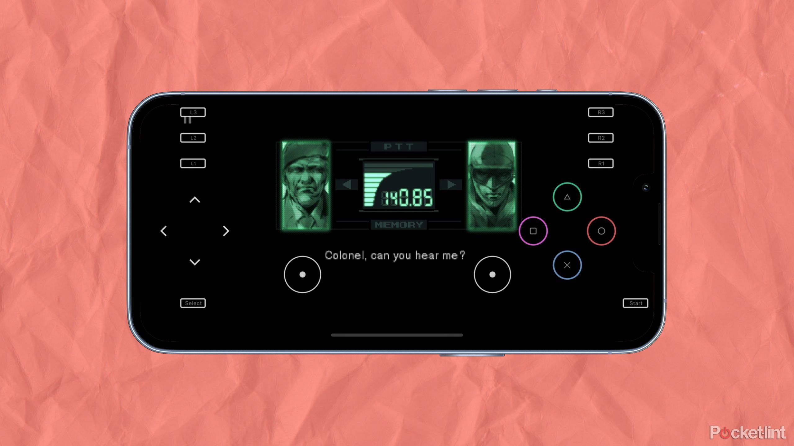 Metal Gear Solid شبیه سازی شده در آیفون.