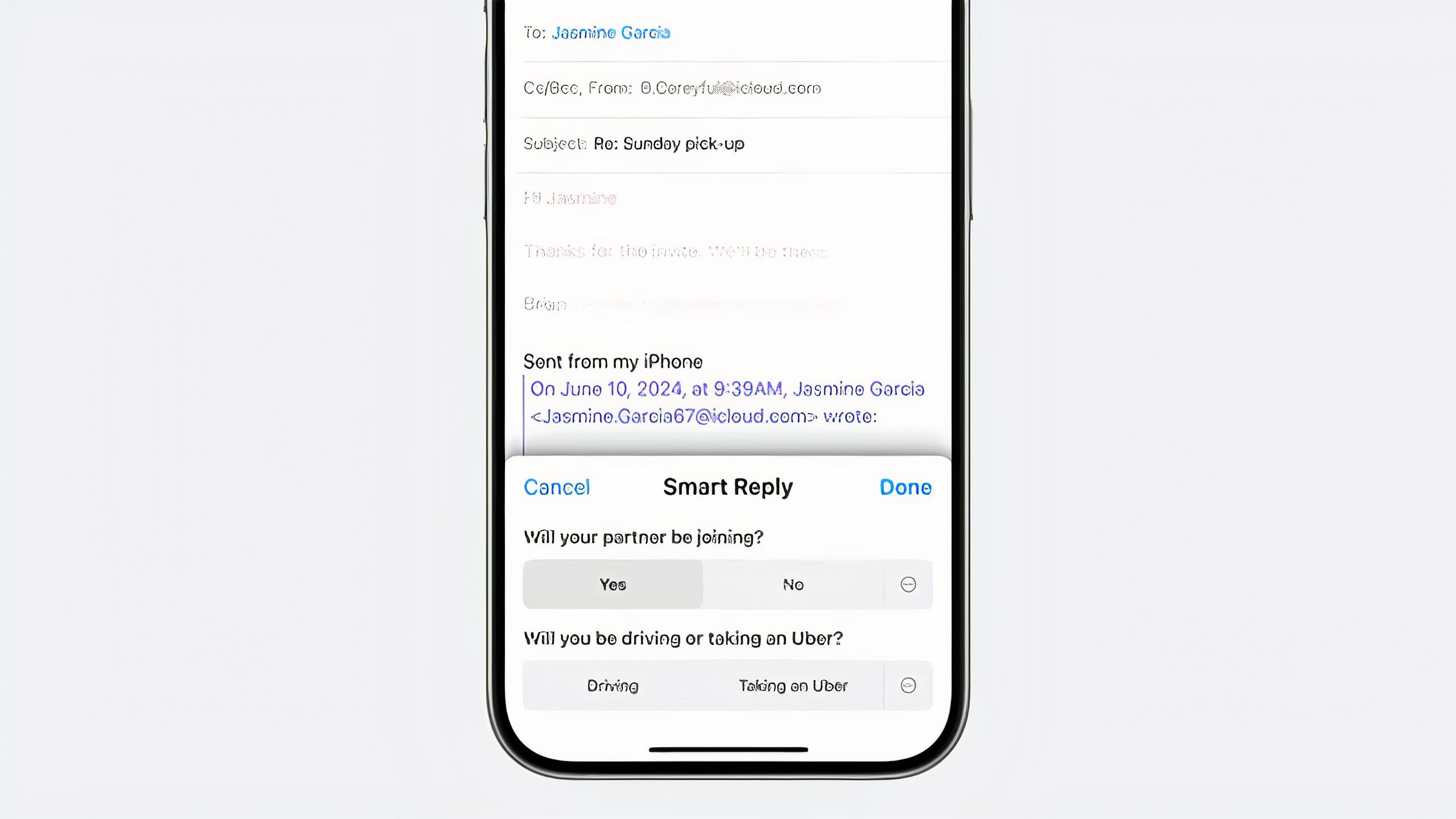 پاسخ های هوشمند در iOS 18
