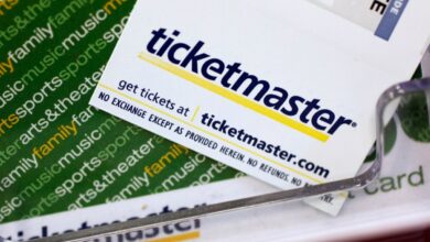 Ticketmaster tickets and gift cards are shown at a box office in San Jose, Calif., on May 11, 2009.